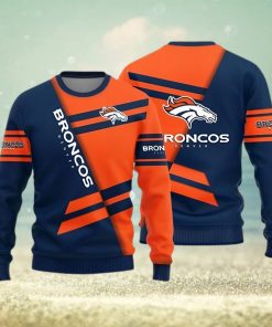 Denver Broncos Basic Pattern Ugly Christmas Sweater