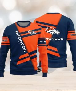 Denver Broncos Basic Pattern Ugly Christmas Sweater