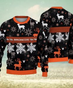 Denver Broncos Christmas Pattern All Over Print Mulled Ugly Sweater