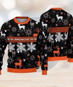 Denver Broncos Christmas Pattern All Over Print Mulled Ugly Sweater