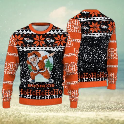 Denver Broncos Christmas Santa Claus Ugly Sweater For Men Women