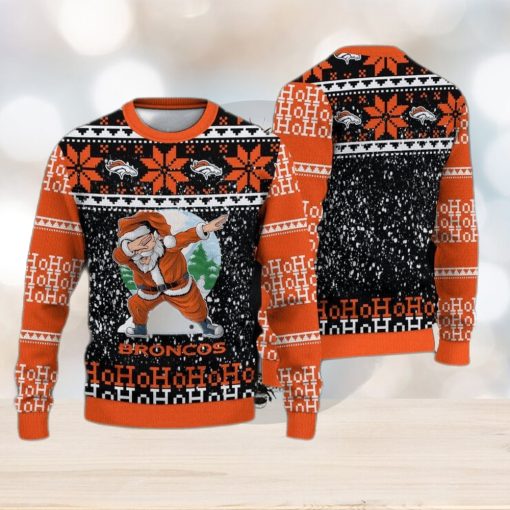 Denver Broncos Christmas Santa Claus Ugly Sweater For Men Women