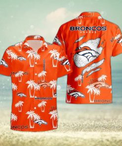 Denver Broncos Palm Tree Pattern Hawaiian Shirt Beach Summer Gift