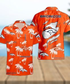 Denver Broncos Palm Tree Pattern Hawaiian Shirt Beach Summer Gift