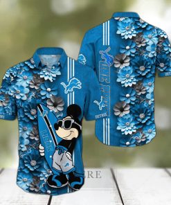 Detroit Lions Aloha Mick Pattern Hawaiian Shirt For Fans
