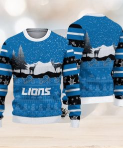 NFL Big Logo Ugly Crew Neck Sweater Detroit Lions - Small