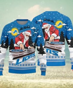 For Fans Dallas Cowboys Christmas Funny DJ Santa Ugly Christmas Sweater Men  And Women Christmas Gift