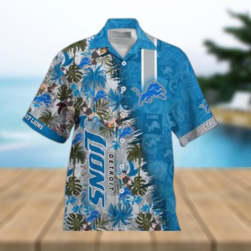 Detroit Lions NFL Team Football Beach Shirt Summer Button Down Hawaiian Shirt Fan Ever