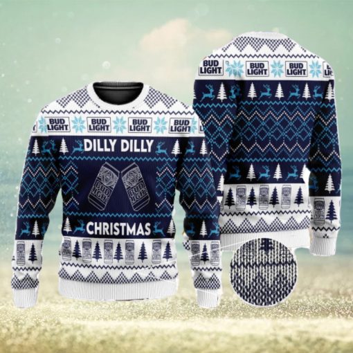 Dilly Dilly Bud Light Beer 3D All Over Printed Ugly Christmas Sweater Christmas Gift For Family