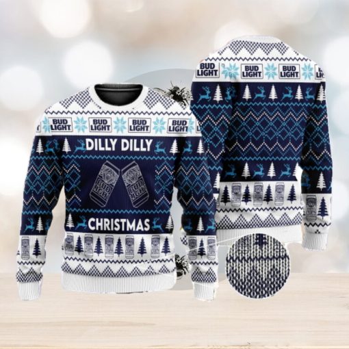 Dilly Dilly Bud Light Beer 3D All Over Printed Ugly Christmas Sweater Christmas Gift For Family