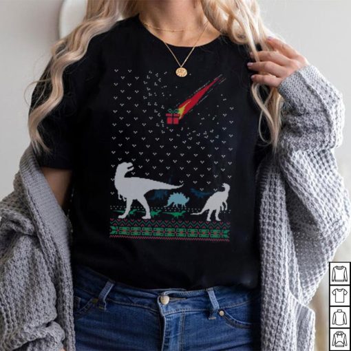 Dinosaur Extinction T Rex Christmas T Shirt