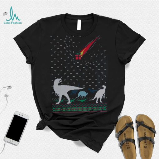 Dinosaur Extinction T Rex Christmas T Shirt