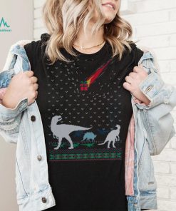 Dinosaur Extinction T Rex Christmas T Shirt