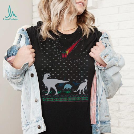 Dinosaur Extinction T Rex Christmas T Shirt