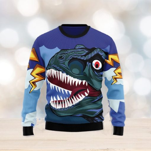 Dinosaur Face Ugly Christmas Sweater Gift Men Women