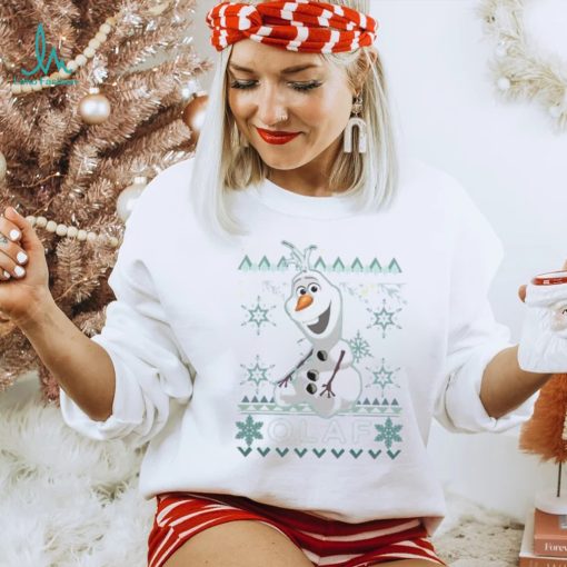 Disney Frozen Olaf Ugly Christmas Sweater Graphic T shirt, Funny Olaf Shirt, Disneyland Very Merry Xmas Party