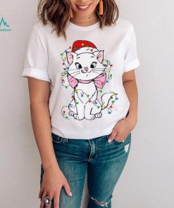 Disney Marie Aristocats Cat Santa Christmas Lights Shirt