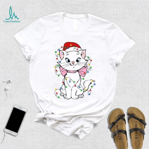 Disney Marie Aristocats Cat Santa Christmas Lights Shirt