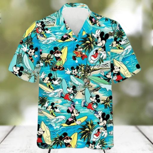 Disney Mickey Mouse Surfing Hawaiian Shirt Gift For Beach Holiday