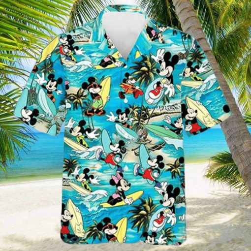 Disney Mickey Mouse Surfing Hawaiian Shirt Gift For Beach Holiday