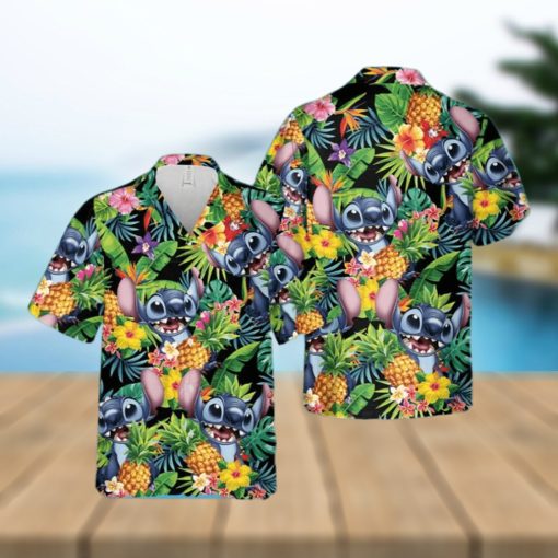 Disney Stitch Hawaiian T Shirt Summer Beach Trip Family Hawaiian Shirt  Aloha Shirt  Hawaiian Beach Short