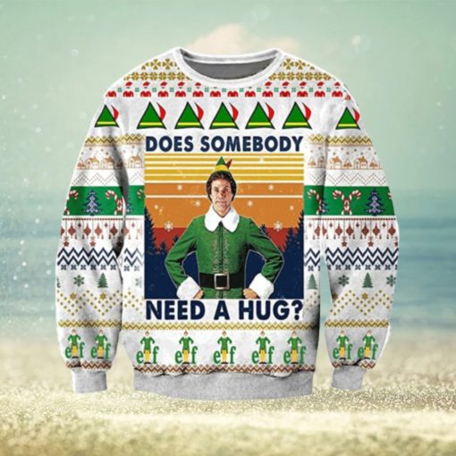 Does Somebody Need A Hug 3D Ugly Christmas Sweater For Men And Women