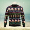 Carolina Panthers Christmas Jack Skellington Face Pattern Ugly Christmas Sweater