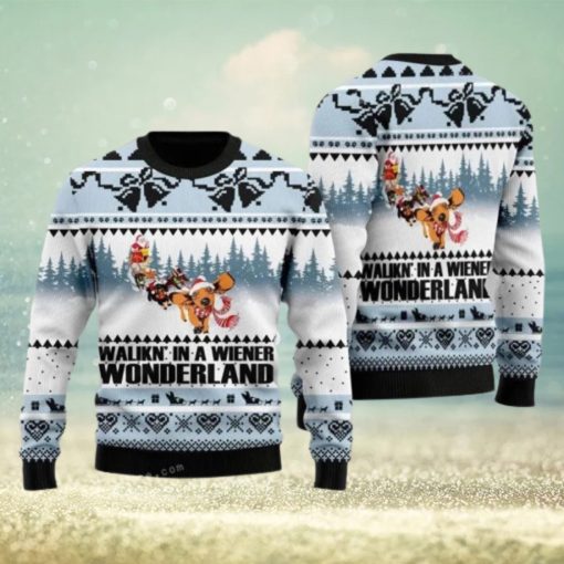 Dog Lover Walkin In A Wiener Ugly Sweater