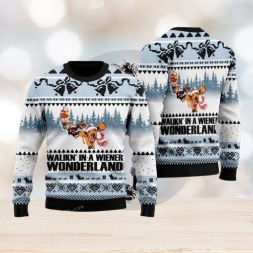 Dog Lover Walkin In A Wiener Ugly Sweater