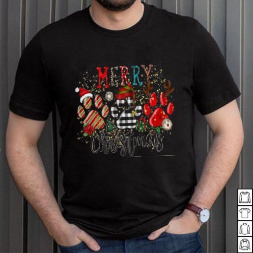 Dog Mom Christmas Sweatshirt, Dog Paws Holiday Edition