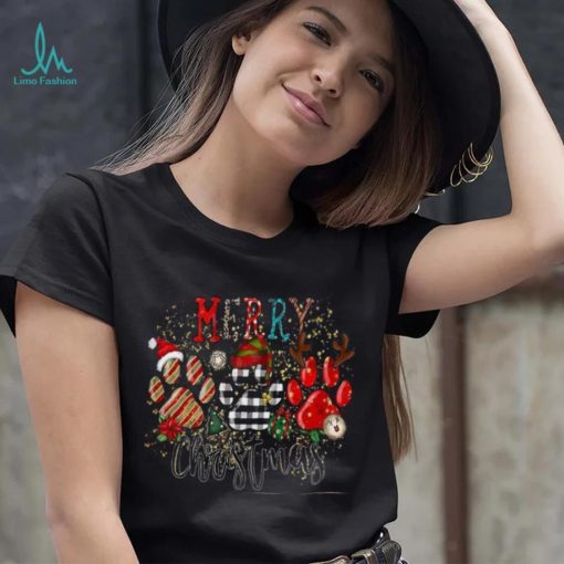 Dog Mom Christmas Sweatshirt, Dog Paws Holiday Edition