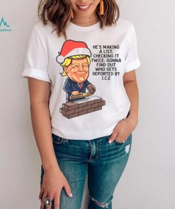 Donald Trump Santa Claus Funny Christmas Build The Wall shirt