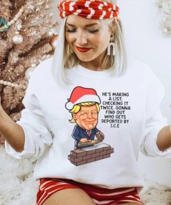 Donald Trump Santa Claus Funny Christmas Build The Wall shirt