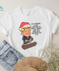 Donald Trump Santa Claus Funny Christmas Build The Wall shirt