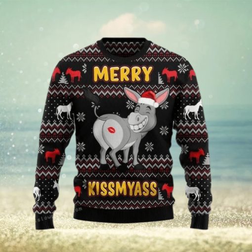 Donkey Merry Kissmyass Ugly Sweater