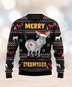 Donkey Merry Kissmyass Ugly Sweater