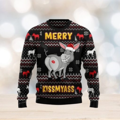 Donkey Merry Kissmyass Ugly Sweater