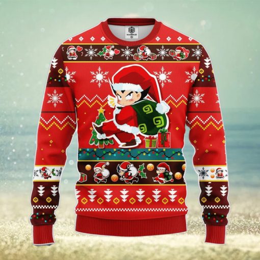 Dragon Ball Red Anime Ugly Christmas Sweater Red 1 Amazing Gift Men And Women Christmas Gift