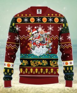 Dragon Ball Ugly Christmas Sweater Red Brown 1 Amazing Gift Men And Women Christmas Gift