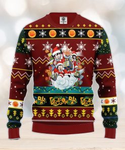 Dragon Ball Ugly Christmas Sweater Red Brown 1 Amazing Gift Men And Women Christmas Gift