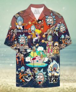 Dragon Ball Z Rick And Morty Hawaiian Shirt Summer Holiday Gift