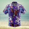 New York Mets White Purple Hibiscus Pink Hummingbird Pink Background 3D Hawaiian Shirt Gift For Fans