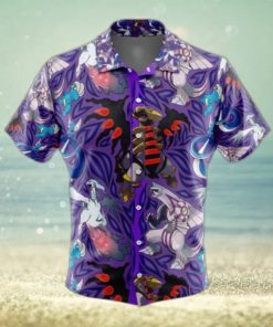 Dragon Type Pokemon Pokemon Button Up Hawaiian Shirt