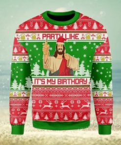 Drink Like It Is My Birthday Jesus Ugly Sweater