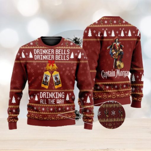 Drinker Bells Captain Morgan 3D All Over Printed Ugly Christmas Sweater Christmas Gift For Family