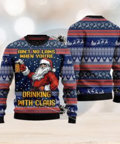 Drinking With Claus V1 Ugly Christmas Sweater For Men And Women