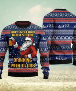 Drinking With Claus V1 Ugly Christmas Sweater For Men And Women