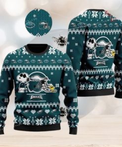 Eagles Football Cute The Snoopy Show Football Helmet Ugly Sweater