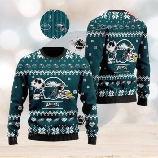 Eagles Football Cute The Snoopy Show Football Helmet Ugly Sweater