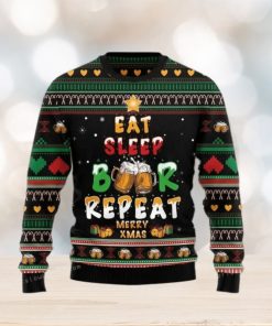 Eat Sleep Beer Ugly Sweater